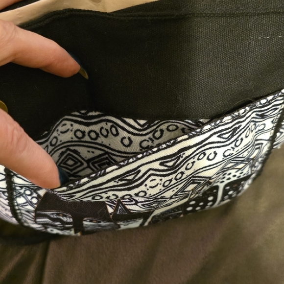 Laurel Burch Monochrome Cat Pattern Bag - Picture 4 of 8